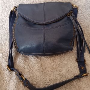 The Sak Silverlake Crossbody bag blue leather studded purse adjustable strap